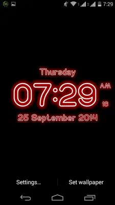 Neon Digital Clock LWP android App screenshot 0