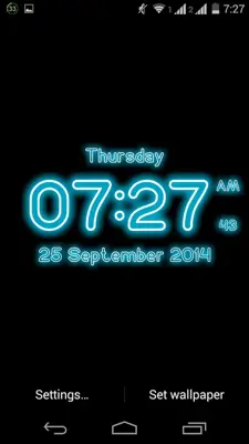 Neon Digital Clock LWP android App screenshot 3