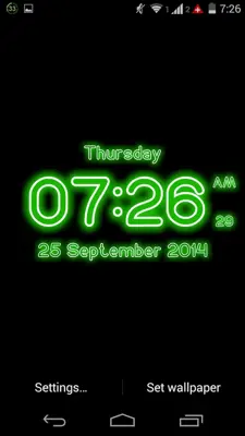 Neon Digital Clock LWP android App screenshot 4