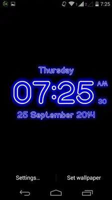 Neon Digital Clock LWP android App screenshot 5